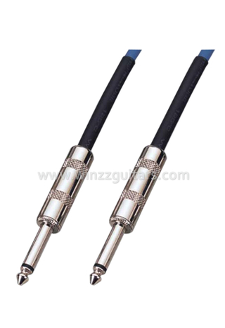 Braid Nickel Connector Cable de guitarra a granel de PVC negro de 6 mm (AL-G011Y)