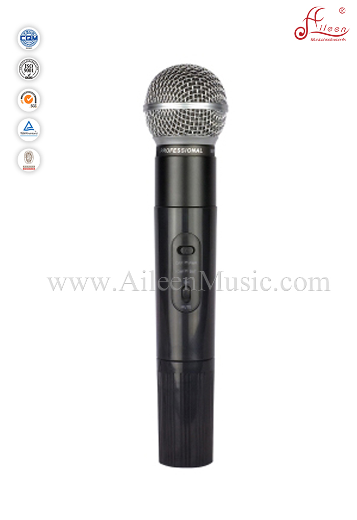 (AL-SE33) Micrófono inalámbrico profesional en color negro Receptor único FM FM VHF