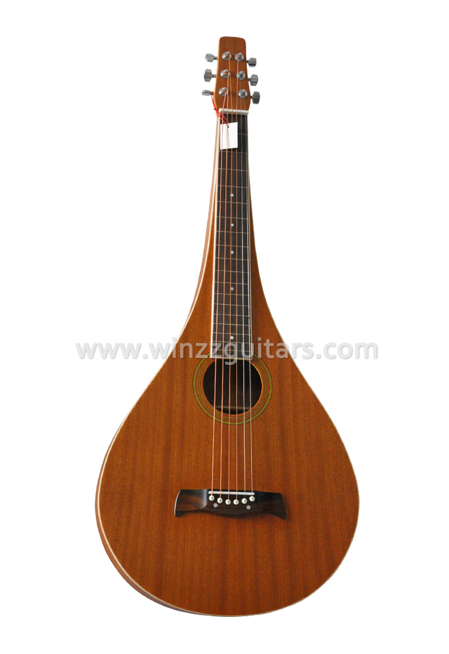 Guitarra hawaiana Weissenborn de contrachapado Sapele en forma de lágrima (AW660L-T)