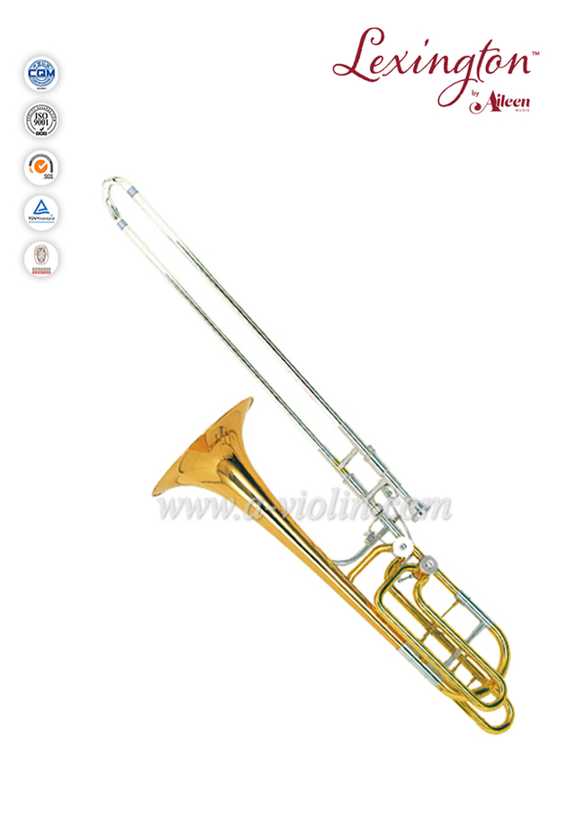 Bb / F / Eb / D Key Gold brass Lacquer jinbao bajo trombón (TBB830G)