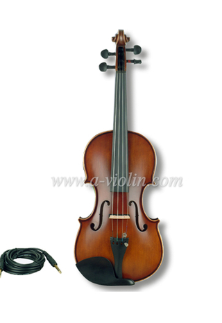 4/4 violín eléctrico silencioso, violín eléctrico colorido con estuche (VE102B)