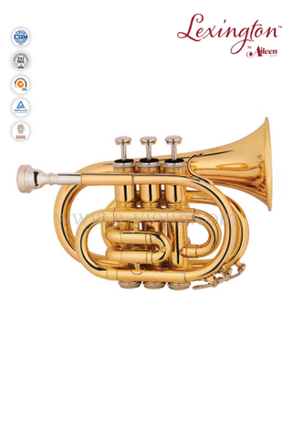 Trompeta de bolsillo Bb Key / Mini trompeta lacada en color (HTP8501C)