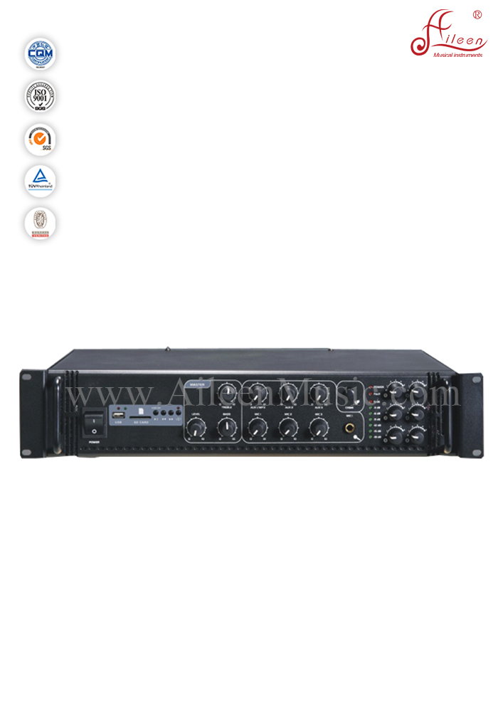 Amplificador de potencia de megafonía 3MIC de instrumentos públicos con consejos de timbre (APMP-02180BCS)