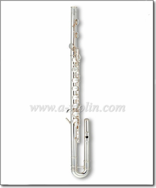 Flauta baja profesional plateada 14 llaves (FL4711S)