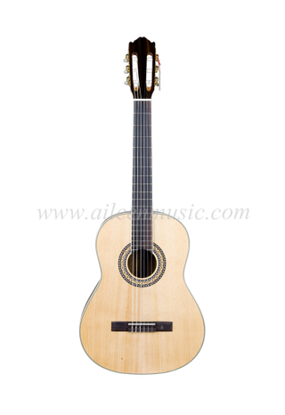 Guitarra clásica cebra de madera contrachapada de abeto de 39 " (AC58)