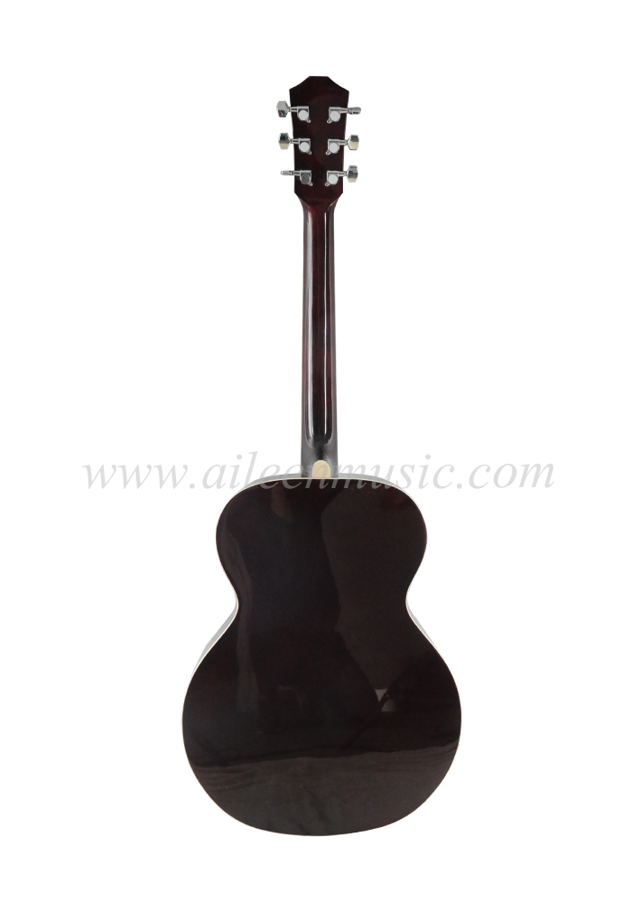 Guitarra acústica con corte superior de madera contrachapada de tilo OEM de 40 " (AF148)