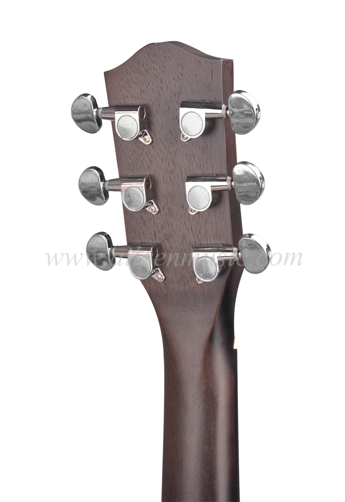 Guitarra acústica con acabado exclusivo, tapa de madera contrachapada de tilo de 34 pulgadas y cuerpo estilo bebé (AF01L-B)
