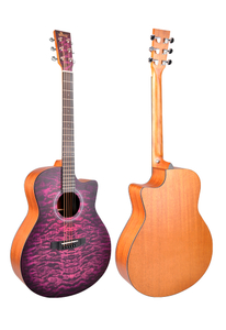 Guitarra acústica superior de bebedero macizo recortada de 41 pulgadas más color (AFM17DTC-GA)
