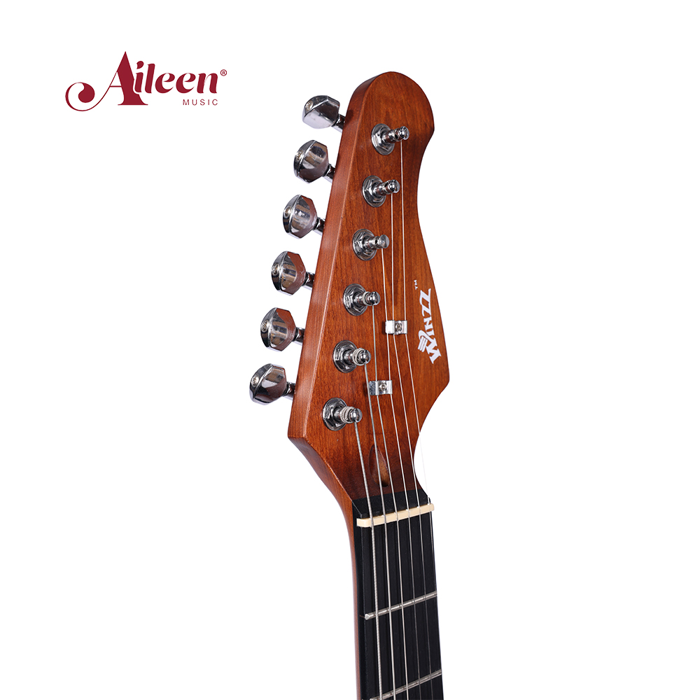 Guitarra eléctrica de bobina simple de 39 "de madera de álamo macizo de China (EGS111-RM)