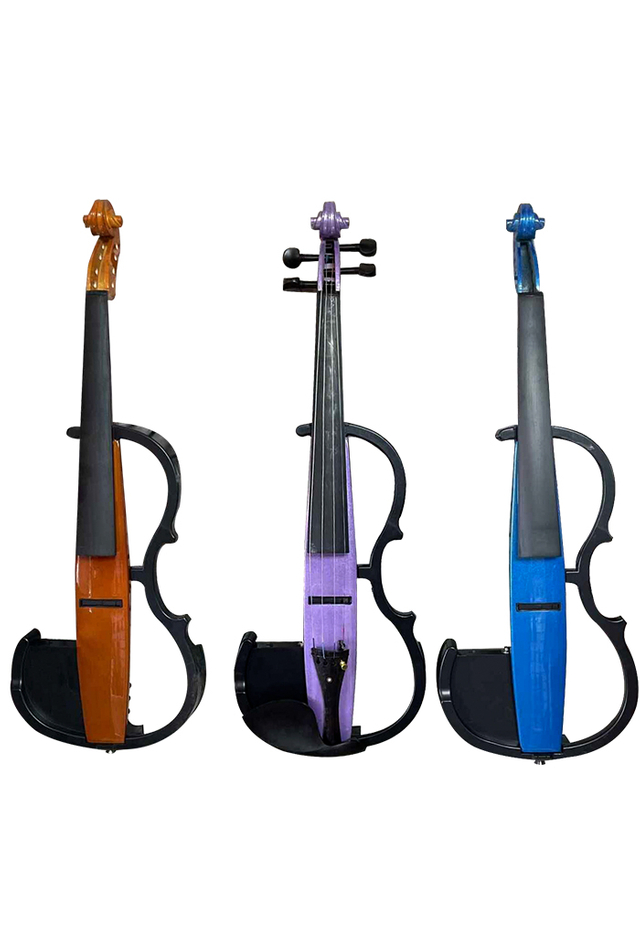 Placa de extracción de fibra de carbono 4/4 para violín eléctrico de ébano (VE110P)