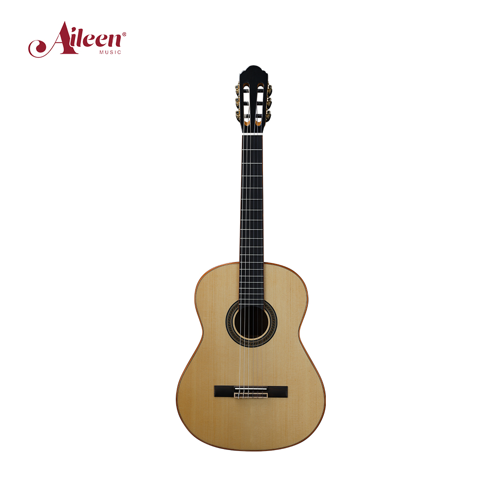 Guitarra clásica Winzz con tapa sólida, cuerdas de nailon de 39 pulgadas (WCG182)