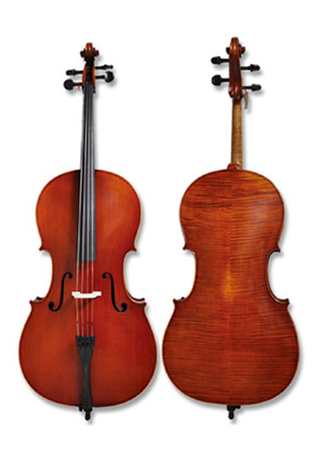 Parte trasera de arce flameado hecha a mano para violonchelo de tamaño 1/4 profesional (CH550Z)