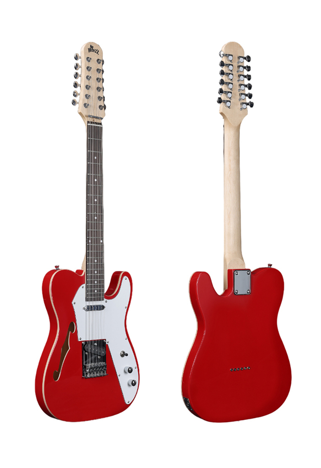 Serie de jazz de guitarra eléctrica de madera de álamo sólido de 12 cuerdas (EGJ10-12)