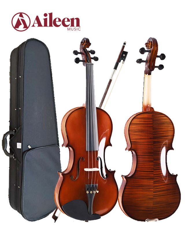 Bonito kit de violín para estudiantes de arce flameado en la parte posterior 4/4-1/16 VG106U