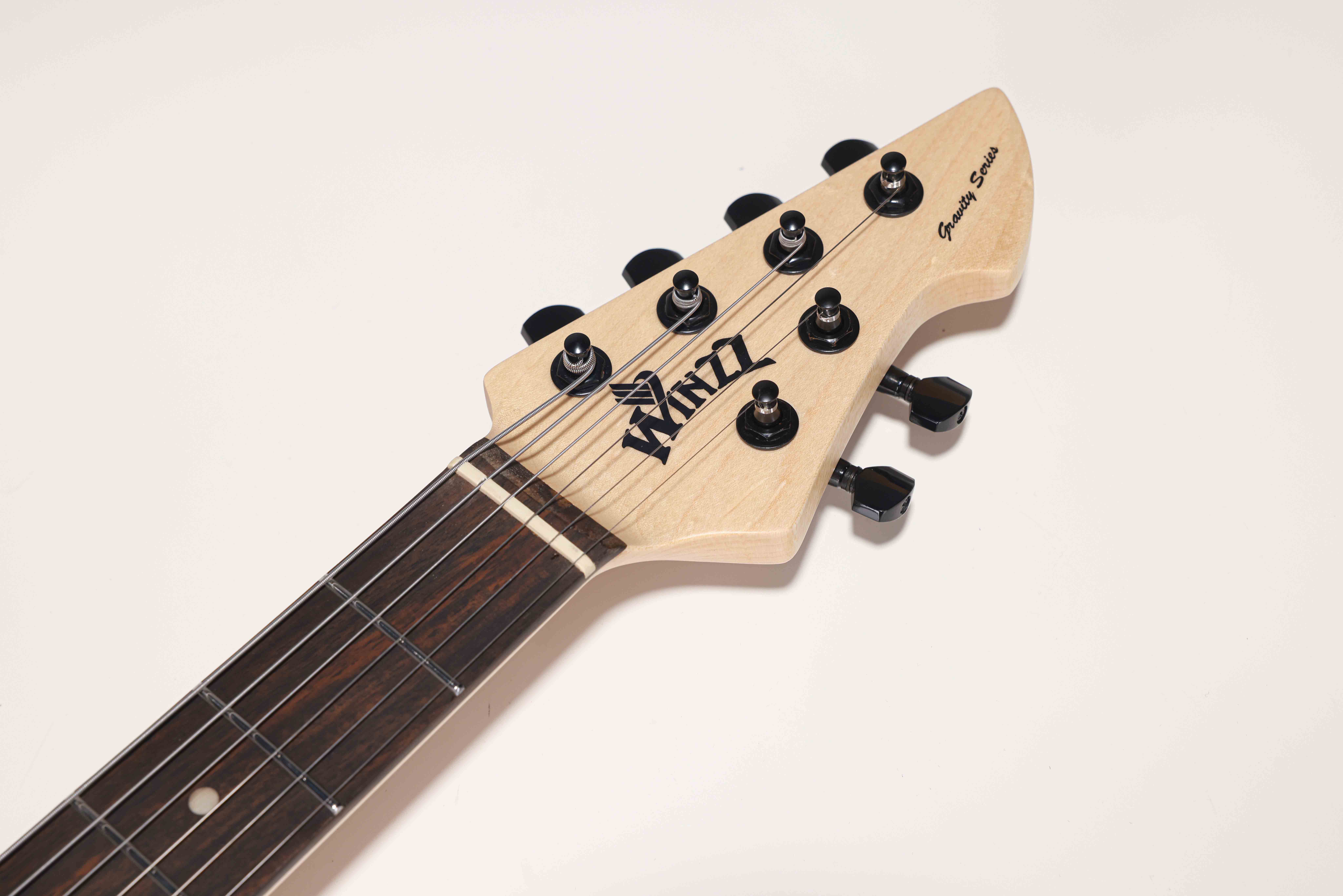 WGT EX80-AA Winzz Exotic Collection Agatis Body Chapa de Amara Guitarra eléctrica superior Fabricada en Indonesia