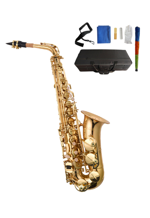 Sp1001g de alta calidad ser llave de oro lacado alto saxofón