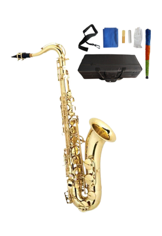 Sp0011g Instrumento de viento de madera al por mayor oro llave llave llave saxofón de tenor