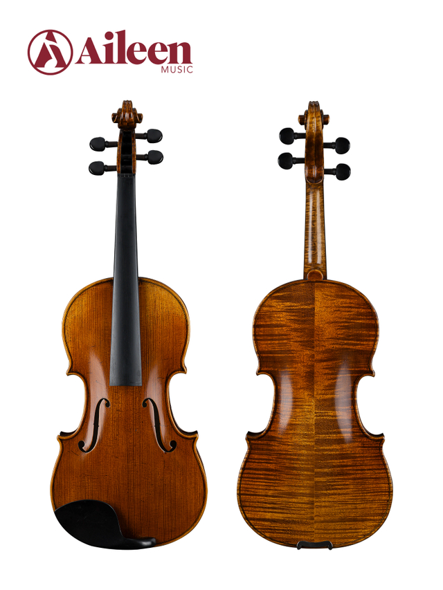 Hermoso Maple Flamed 4/4,3/4,1/2,1/4 Violín chino hecho a mano (VH500)