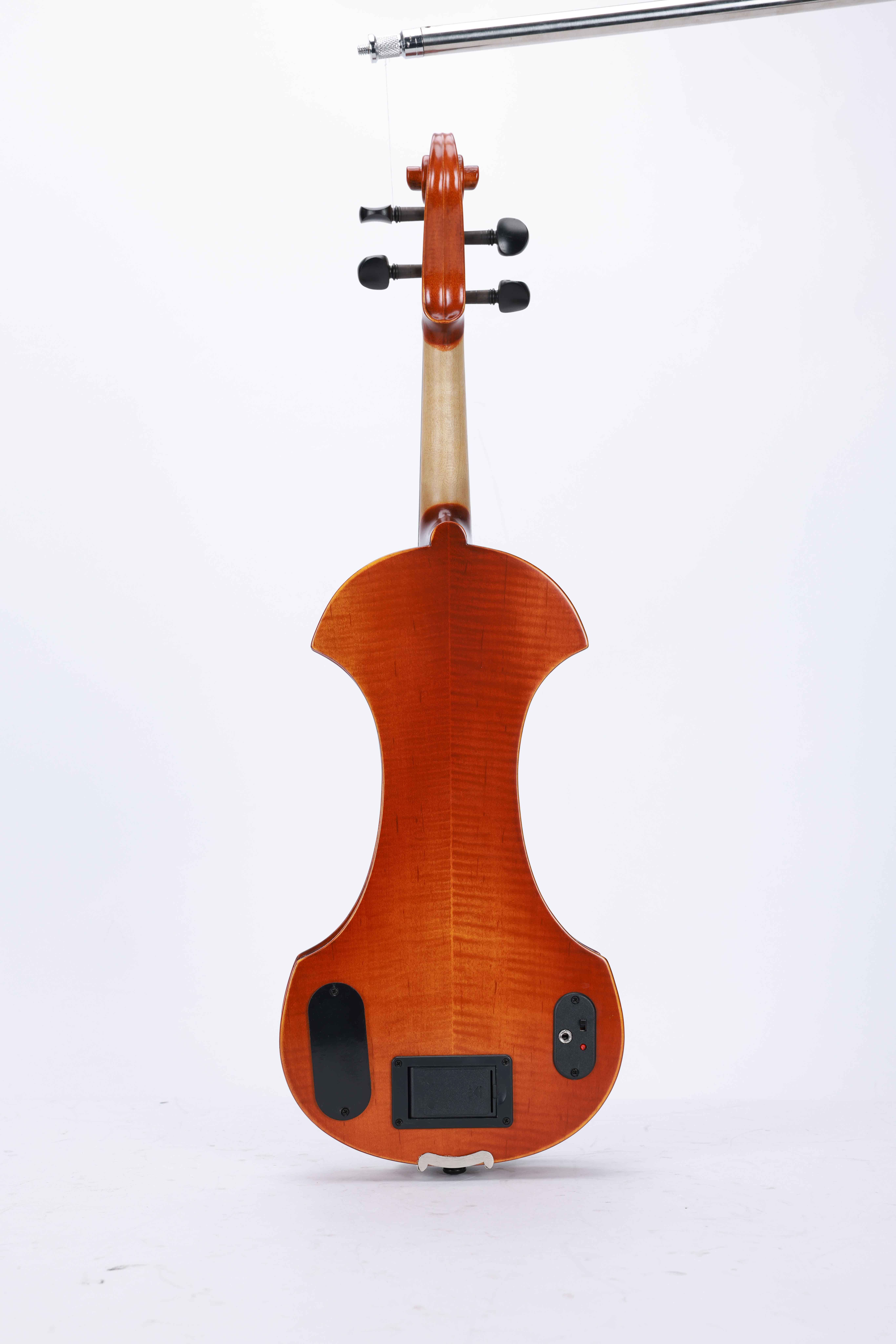 AV-D502 N o SB Color 4/4 Violín eléctrico profesional con colofonia para estudiantes, puente y auriculares