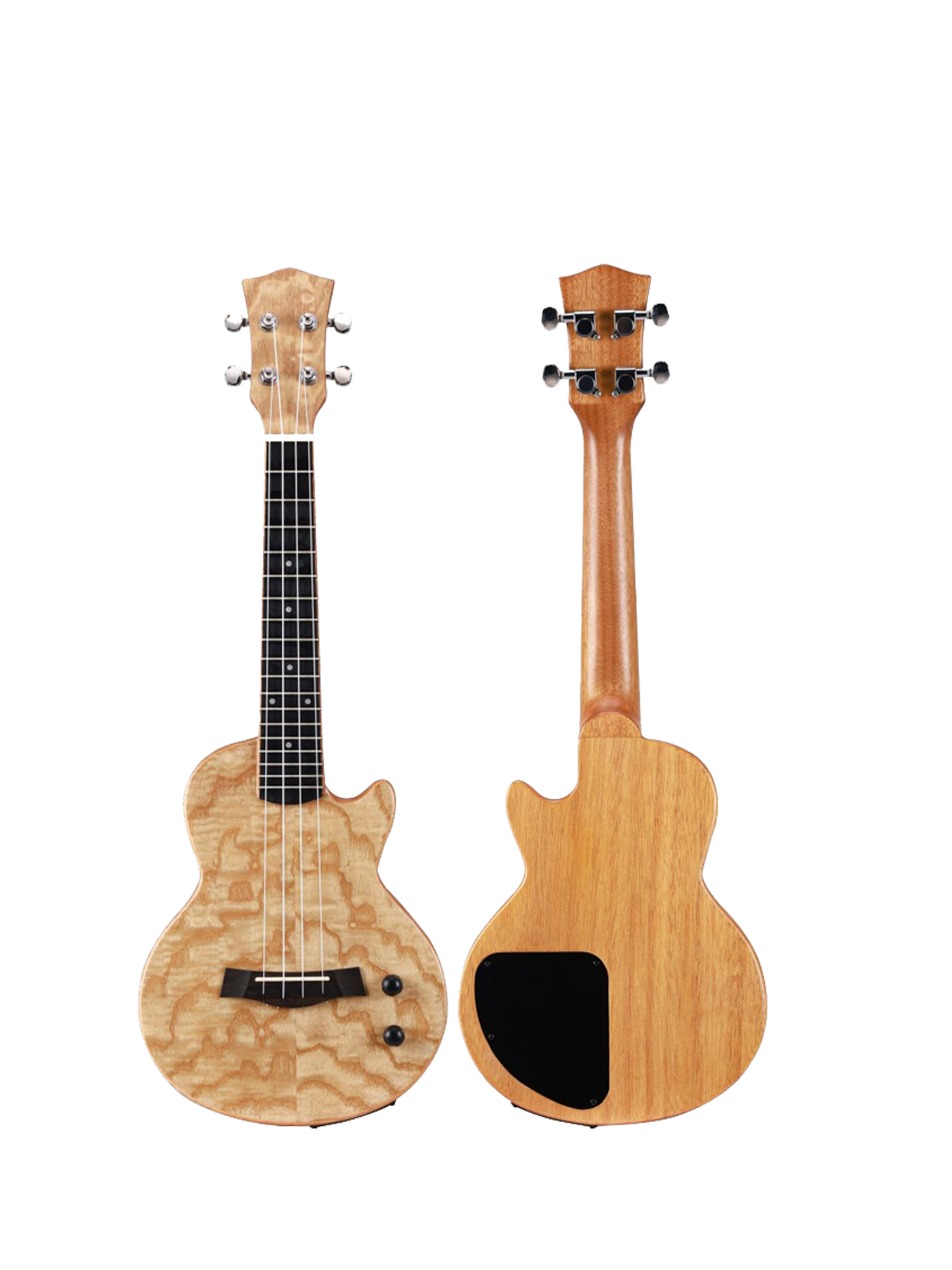 EUP74 Ukelele eléctrico de 26 'de alta calidad con cuerpo delgado de madera maciza estilo LP