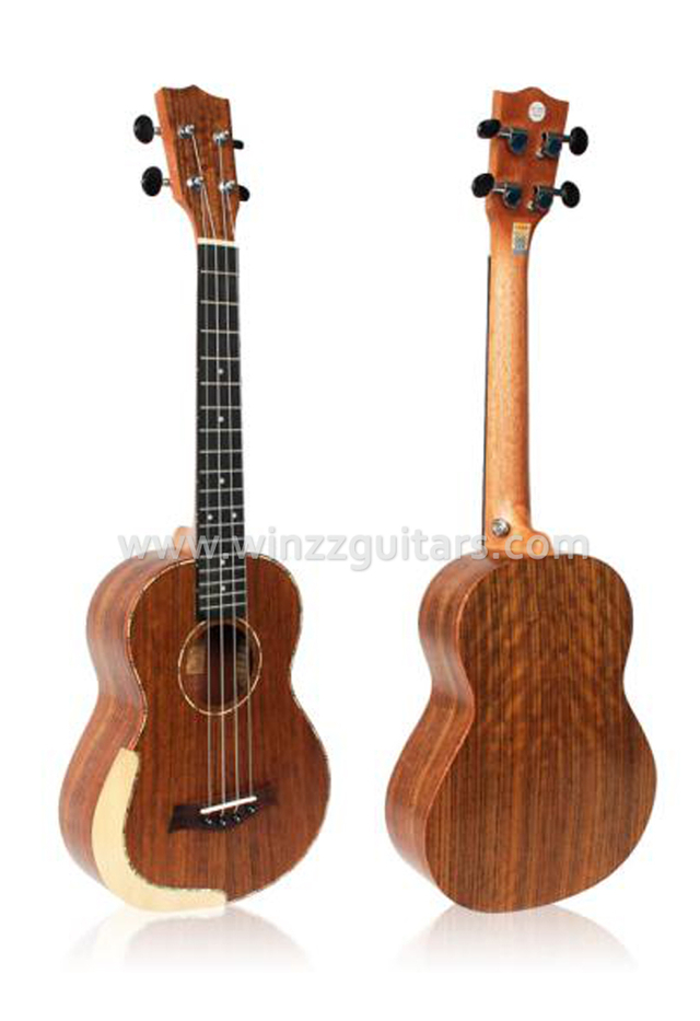 Ukulele de madera contrachapada de nogal de madera de alta densidad (AU08L-BA)