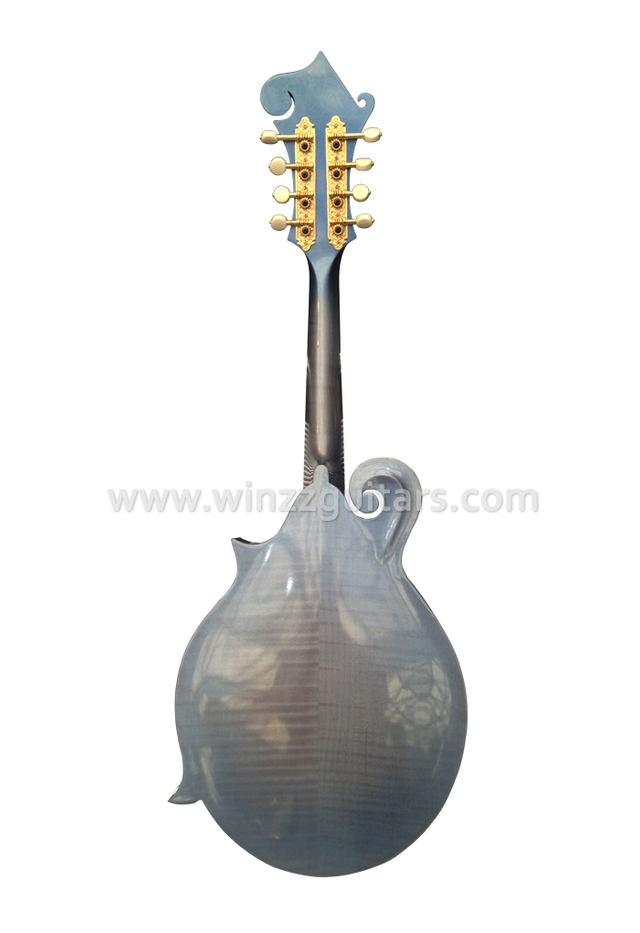 Mandolina de llama sólida azul transparente de estilo F (AM505F-B)