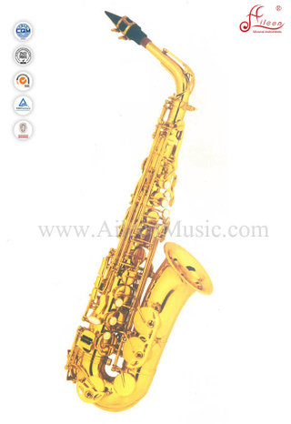 Saxofón alto Eb de fábrica con boquilla de bambú (SP1011G)