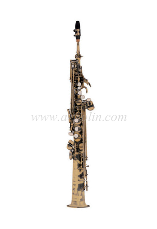 Saxofón soprano de estudiante bB con acabado de latón antiguo (SP2012A)
