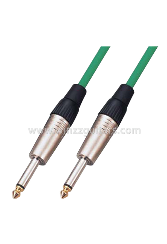 Cable de instrumento de guitarra negro de PVC trenzado de 6 mm (AL-G003Y)