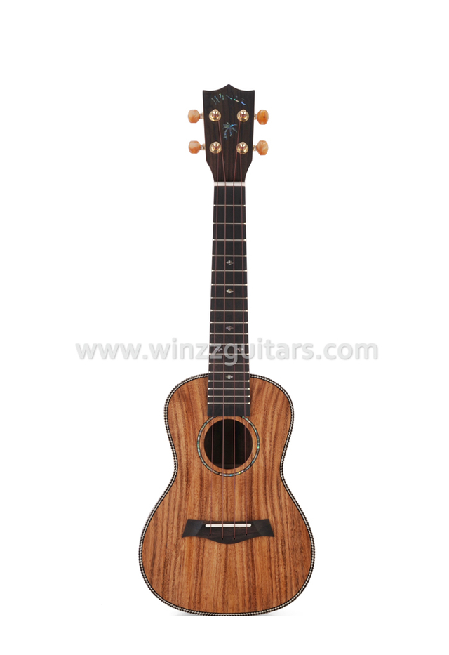 Ukelele de diapasón de unión de tuerca de hueso de calidad superior de koa sólida superior (AU50S)