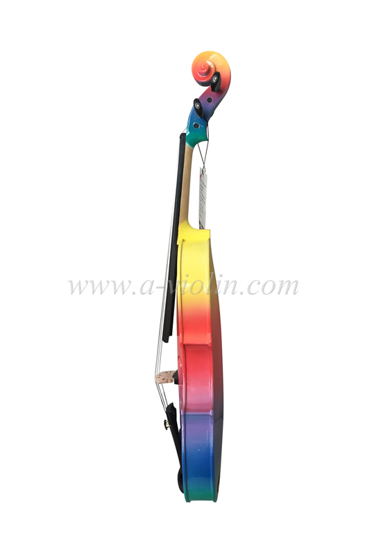 Arco iris de color violín sólido con estuche (VG105-RB)