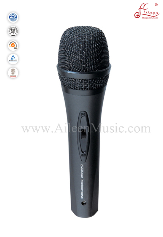 Profesional bobina móvil 2,5 m Cable MIC precio plástico MIC con cable Metal Micrófono (AL-DM960)