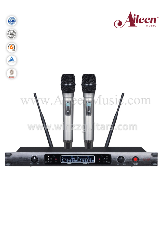 Micrófono de mano inalámbrico 100M FM UHF MIC inalámbrico (AL-SE2013)