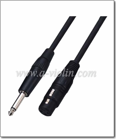 Cable XLR de 3 clavijas XLR a 6.35 enchapado en níquel