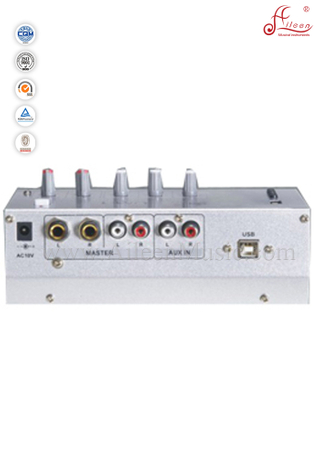 Consola de mezcla para DJ estéreo USB de alta calidad AC 10V 1 AUX (ADM-01UM)