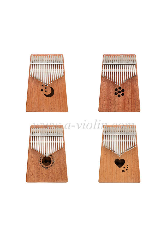 Teclado para piano 17 teclas Kalimba con bolsa, martillo afinador, etiqueta adhesiva y manual (KLB07-17)