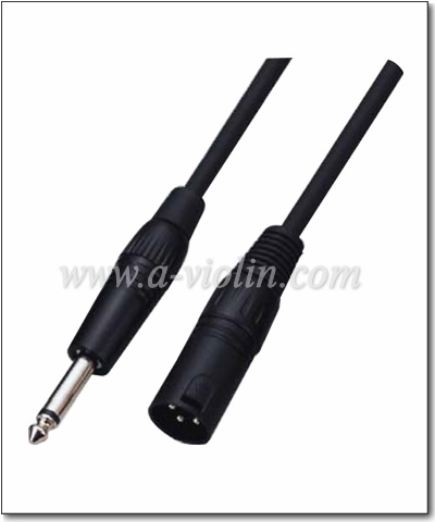 Cable XLR de 3 clavijas XLR a 6.35 enchapado en níquel