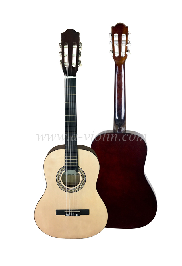 34' Linden Top Maple Neck Guitarra clásica al por mayor (AC811)