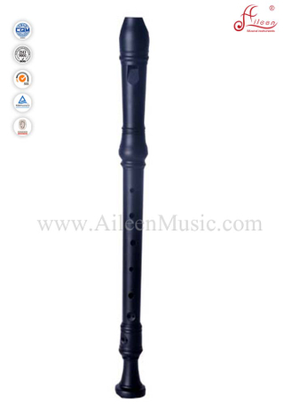 Flauta de la grabadora de plástico negro alto barroco entero (RE2308B-2)