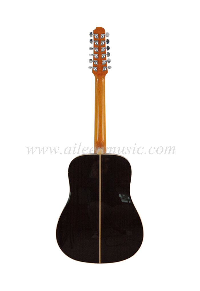 Guitarra acústica de 12 cuerdas de abeto macizo (AFM30-12)