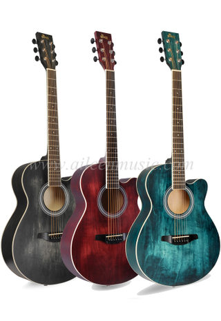 [Aileen] Nuevo producto Guitarra acústica recortada de 40 pulgadas (AF-H00LC)