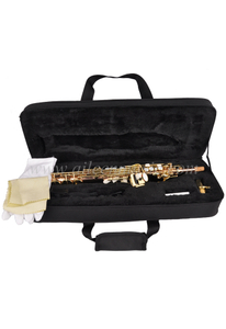 Saxofón sopranino de cuerpo de latón rosa bE de grado general con estuche premium (SPSP-G320G-RB)